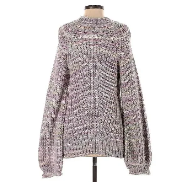 Nicholas Maliya Purple Marled Alpaca Wool Blend Sweater - Picture 6 of 6